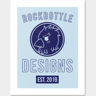 RockBottle Designs Logo (Blue) Posters and Art